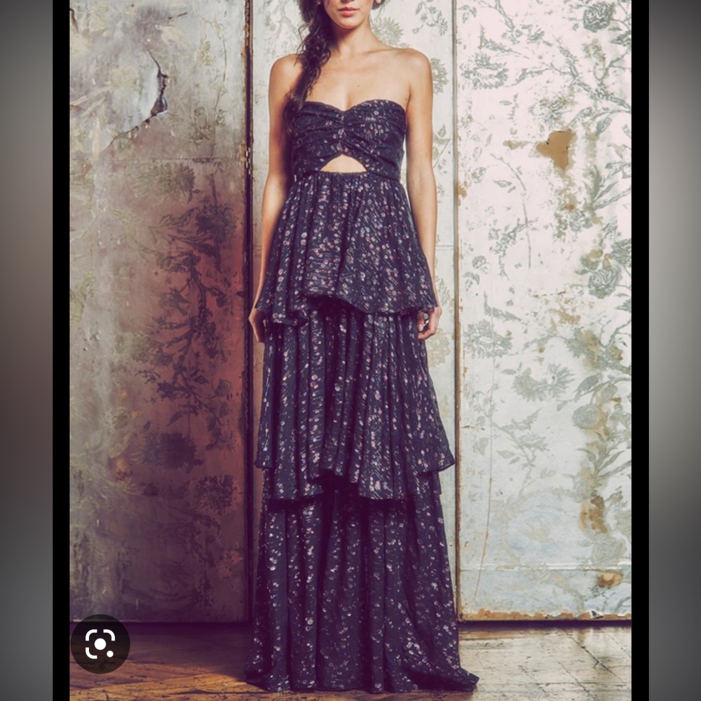 Mestiza New York Brianna Tiered Strapless Gown